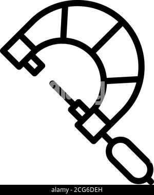 Craft micrometer icon, outline style Stock Vector