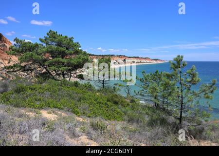 Praia da Falesia Beach, Albufeira, Algarve, Portugal Stock Photo