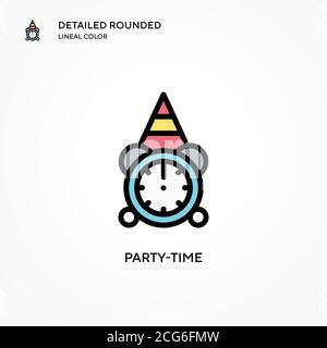 Party-time vector icon. Modern vector illustration concepts. Easy to edit and customize. Stock Vector