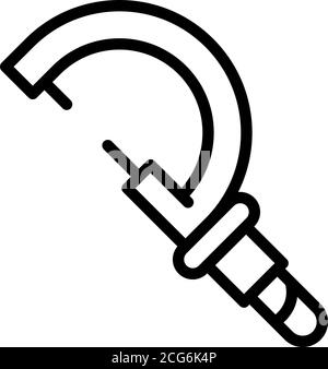 Inch micrometer icon, outline style Stock Vector