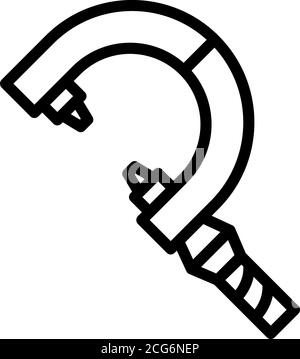 Caliper micrometer icon, outline style Stock Vector