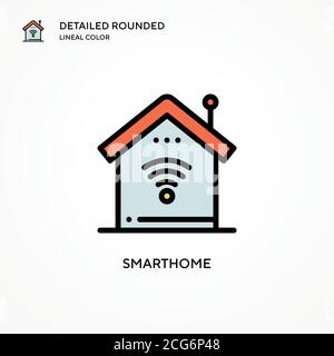 Smarthome vector icon. Modern vector illustration concepts. Easy to edit and customize. Stock Vector