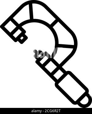 Industrial micrometer icon, outline style Stock Vector