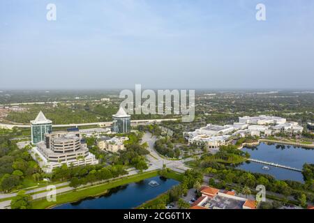 Aerial photo Divosta Towers and The Gardens Mall Palm Beach Florida Stock Photo