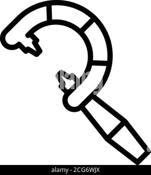 Aluminium micrometer icon, outline style Stock Vector