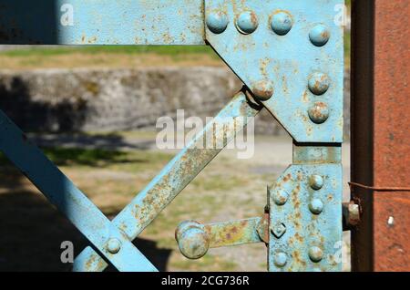 The abandonned railway station of Urdos in the Pyrénées mountain. This railway line used to link Pau (southern France) to Canfranc, northern Spain). Stock Photo