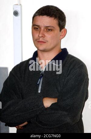 Ian Huntley, 28, caretaker at Soham Village College Secondary School, in Soham, Cambridgeshire, who was one of the last people to see Jessica Chapman and her ten year old friend, Holly Wells. He spoke to the girls at shortly before they went missing, sparking a huge search. *21/08/02 Maxine Carr (left) and file photo dated 10/8/02 of Ian Huntley. The caretaker was charged, Tuesday 20 August 2002, with the murder of 10-year-olds Holly Wells and Jessica Chapman. He is undergoing psychiatric assessment at Rampton Hospital, Nottinghamshire, and is not due in court today, Wednesday 21 August 2002 Stock Photo