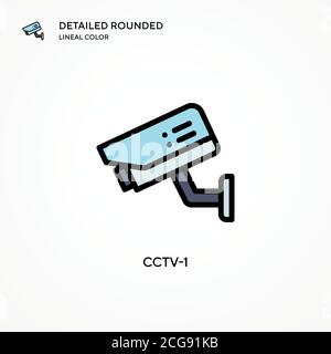 Cctv-1 vector icon. Modern vector illustration concepts. Easy to edit and customize. Stock Vector