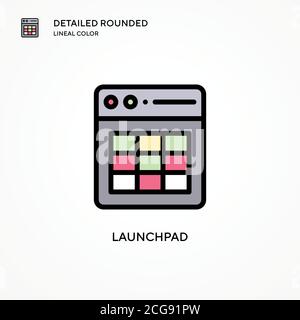 Launchpad vector icon. Modern vector illustration concepts. Easy to ...