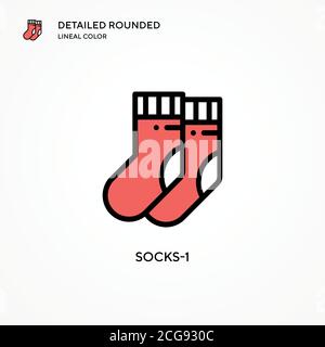 Socks-1 vector icon. Modern vector illustration concepts. Easy to edit and customize. Stock Vector