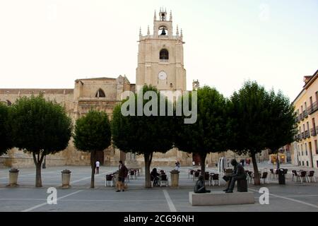 Gothic style Palencia Cathedral of Saint Antolin in Palencia Castile and Leon Spain Summer Stock Photo