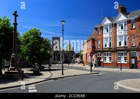 Summer view of the market town of Thetford, Norfolk, England, Britain, UK Stock Photo