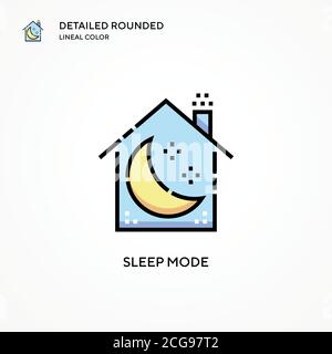 Sleep mode vector icon. Modern vector illustration concepts. Easy to edit and customize. Stock Vector