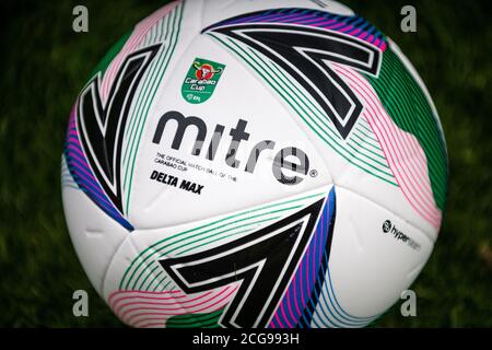 Mitre Delta Max. Official Match Ball of the EFL Carabao Cup 2019/20. Stock Photo