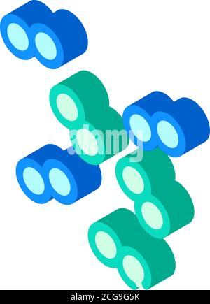 pneumococcus infection isometric icon vector isolated illustration Stock Vector