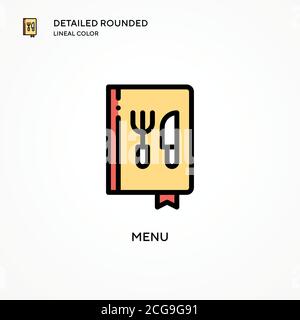 Menu vector icon. Modern vector illustration concepts. Easy to edit and customize. Stock Vector