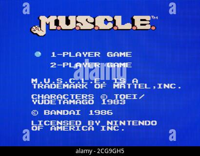Muscle - Nintendo Entertainment System - NES Videogame - Editorial use ...