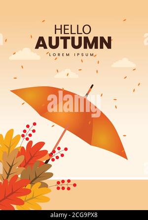 cute couple sitting on bench. Hello Autumn Vector illustration with beautifuHello Autumn Vector illustration with beautiful naturel landscape. Stock Vector