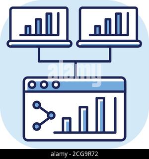 Webcast blue RGB color icon Stock Vector