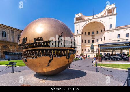 View at the Pine Cone Courtyard in the Vatican Museum, Italy Stock Photo