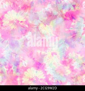 Abstract seamless tie-dye pattern textile print. Fresh fashion