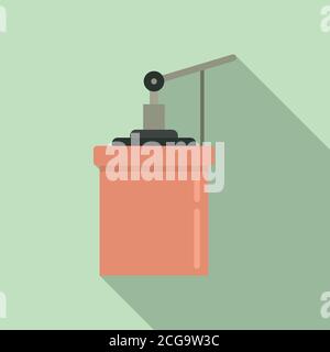 Aircraft repair jack screw icon. Flat illustration of aircraft repair jack screw vector icon for web design Stock Vector