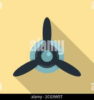 Aircraft repair propeller icon. Flat illustration of aircraft repair ...