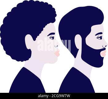 men cartoons in side view vector design Stock Vector Image & Art - Alamy