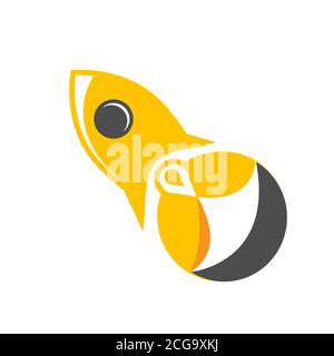 Rocket icon isolated on white background for element design. Rocket icon trendy and modern rocket symbol. Vector illustration EPS.8 EPS.10 Stock Vector