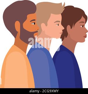 men cartoons in side view vector design Stock Vector Image & Art - Alamy