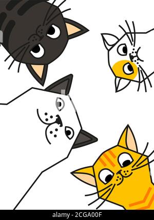 Cat meme. Cats are talking to you Stock Vector