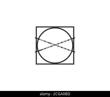 Drying, laundry tumble washing icon  Vector Stock Vector