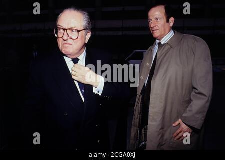 Jean-Marie Le Pen, President of French National Front (FN)  pays visit to wine growers in Beaujolais region, France Stock Photo