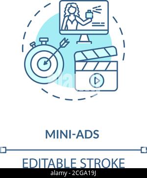 Mini-ads concept icon Stock Vector