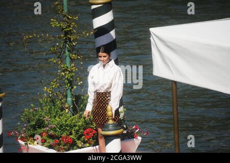 September 9, 2020, Venezia, Lazio, ITALIA: 09/09/2020 Venice, 77th Venice International Film Festival, the arrival of Federica Carta (Credit Image: © Fabio Sasso/ZUMA Wire) Stock Photo