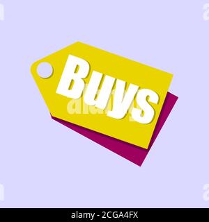 Buys price tag icon isolated on white background from mall collection. Price tag icon trendy and modern price tag symbol. Vector illustration EPS.8 EP Stock Vector