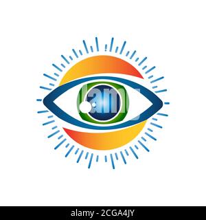 Illustration design eye symbol for your best business symbol. Vector illustration EPS.8 EPS.10 Stock Vector