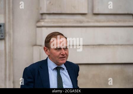 London, UK. 9th Sep, 2020. George Eustice, Environment Secretary attends a meeting at the cabinet office at 70 Whitehall London UK Credit: Ian Davidson/Alamy Live News Stock Photo