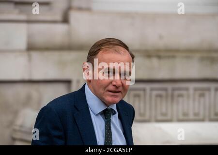 London, UK. 9th Sep, 2020. George Eustice, Environment Secretary attends a meeting at the cabinet office at 70 Whitehall London UK Credit: Ian Davidson/Alamy Live News Stock Photo