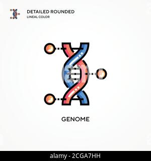 Genome vector icon. Modern vector illustration concepts. Easy to edit and customize. Stock Vector