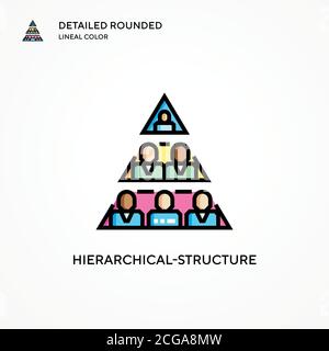 Hierarchical-structure vector icon. Modern vector illustration concepts. Easy to edit and customize. Stock Vector