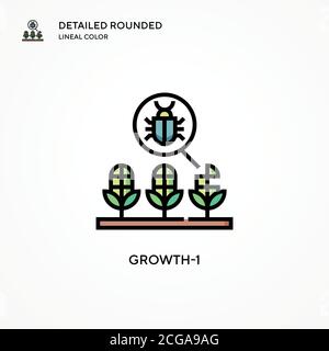 Growth-1 vector icon. Modern vector illustration concepts. Easy to edit and customize. Stock Vector