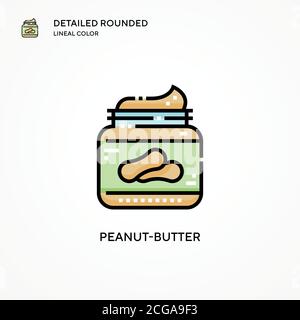 Peanut-butter vector icon. Modern vector illustration concepts. Easy to edit and customize. Stock Vector