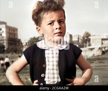 1956 ca, Roma , ITALY : The celebrated italian Pop singer and composer CLAUDIO  BAGLIONI ( born in 1951 ) when was a young boy aged 5 . Unknown  photographer . 