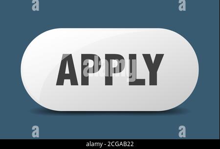 apply button. rounded glass sign. sticker. banner Stock Vector Image ...