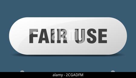 fair use button. rounded glass sign. sticker. banner Stock Vector