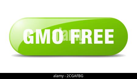 gmo free button. rounded glass sign. sticker. banner Stock Vector