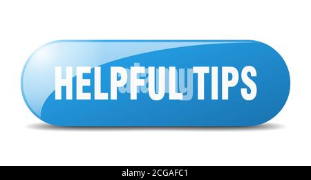 helpful tips button. rounded glass sign. sticker. banner Stock Vector