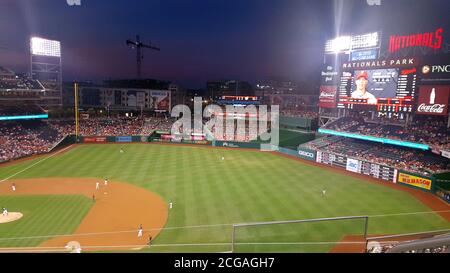 View of beautiful Nationals Park, home of the Washington Nationals baseball  team in the District of Columbia from the street corner outside the park  Stock Photo - Alamy