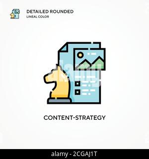 Content-strategy vector icon. Modern vector illustration concepts. Easy to edit and customize. Stock Vector